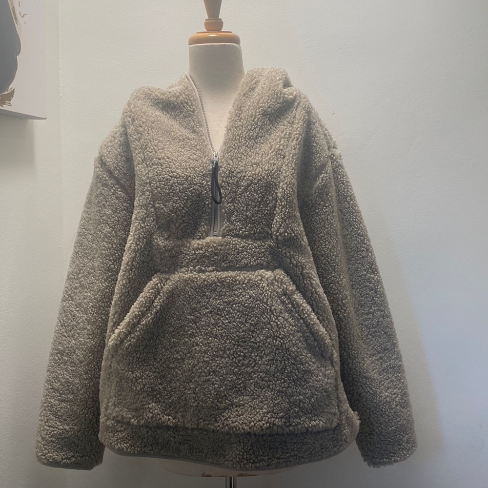 Zara Men’s Fleece Pullover Jacket - Medium (Oversized)